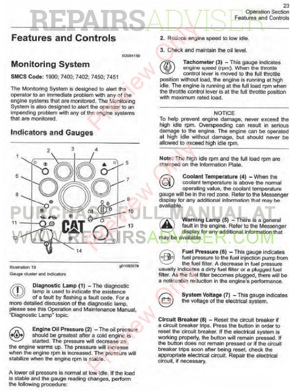 Caterpillar C7 Industrial Engines Operation & Maintenance Manual PDF